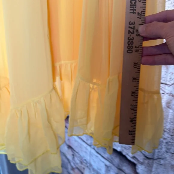 HAH hot as hell dress size xs/s Elegant Yellow Off-Shoulder Dress  C2 - Picture 6 of 8